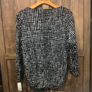 Black and White Checkered Blouse